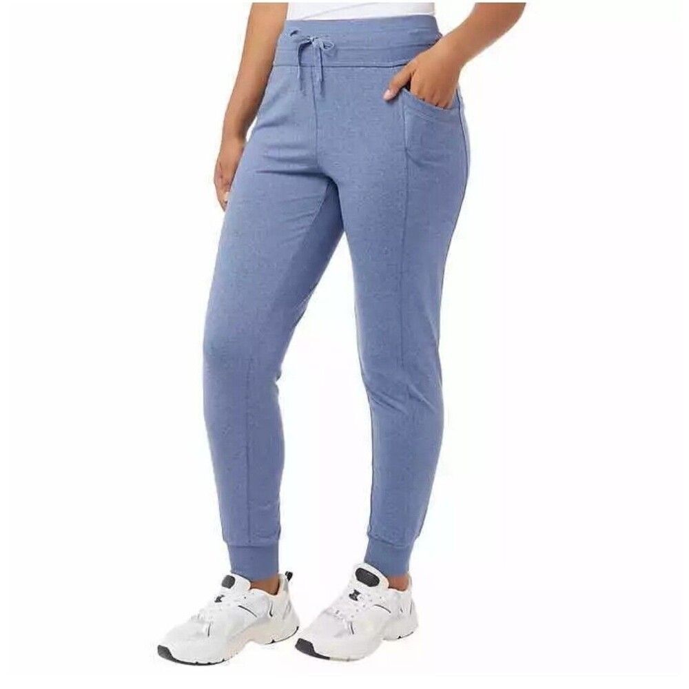 32 DEGREES Women XXL Side Pocket Comfort Stretch Jogger Heather Blue 29.5 Inseam